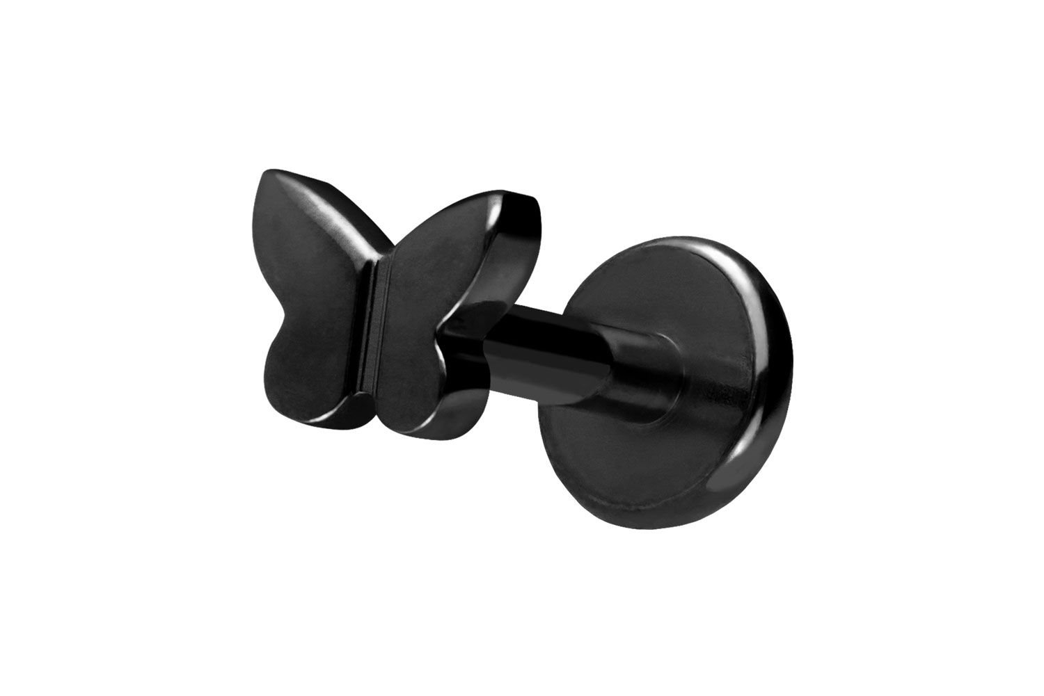 Titan Labret Piercing mit Push Fit SCHMETTERLING